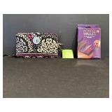 Vera Bradley billfold & wooden wallet card....