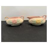 Vtg  Hull Pottery open rose Camellia sugar ...