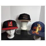 Mickey Mouse, Tigger caps adjustable