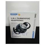 2 in 1 sub woofer headphones -New (sealed)