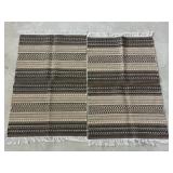 Woven rugs 27" x 39" (2)