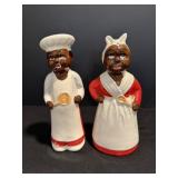 Vtg Chase hand painted American salt /pepper...