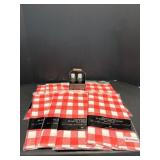 (9) Plastic table covers 54" x 108" - new & salt..