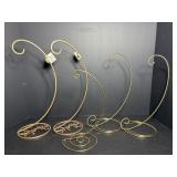 Misc ornament / jewelry stands 14-10" H