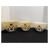 Vtg Fireking Tulip bowls -set of 3