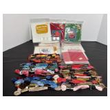 Misc cross stitch fabric & floss
