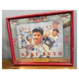 Framed Babe Ruth poster 21"W x 17"H