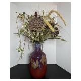 Robert Alewine maple leaf vase 7" dia. x 15"H