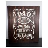 "Number 1 Dad" plaque 16"W x 19"H