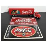 Vtg Coca Cola semi & license plates truck lights..