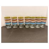 Longaberger Sunny Days striped glasses (7)