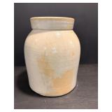 Vtg Stoneware Crock openig 6.5"Dia x 11.25"H
