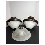 Misc ceiling mounted lights 13" dia