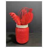 World Market utensil holder with utensils