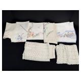 Embroidered tableclothes & chair doilies