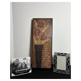 Frame - New, dog bone frame & wall art1 9" x 7.5"