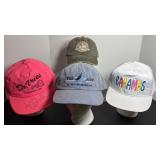 Misc adjustable baseball caps -Devries signed by..