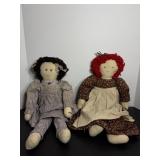 Rag dolls 20" & 22" H