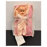 Vintage 8" Doll staining on blanket