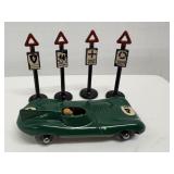 Matchbox Die Cast D Type Jaguar #41 Ad Signs