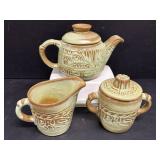 Vintage Frankoma Myan Aztec Tea Set