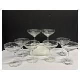 Breman Crystal Martini Glasses with Etched P