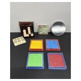 15" 1950s Rudolf Steiner Puzzle damaged case&Games