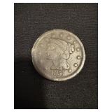 1843 USA Braided Hair Cent