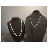 Antique FOB Necklace & Faux Pearl Jewelry Set