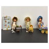 Vintage Holly Hobbie, Carrie & Amy Dolls