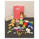 Vintage Uneeda Miki Doll with Case & Clothes