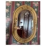 Vtg Oval mirror 25"W x 17"H