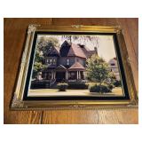 Victorian house picture & frame 16" x 20"