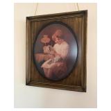 Antique picture & frame 21"W x 24.75"H