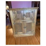 Antique oak wooden icebox 42.5"W x23"D X49.75"H