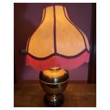 Vtg ginger jar brass table lamp 31"H