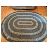 Round braided rug 80.5"W x 104.5"H