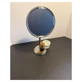 Vtg tabletop shaving stand set 16"H