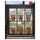 Painted window 26"W x 27"H