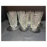 (7) Vtg Fostoria American pattern 6" crystal ...