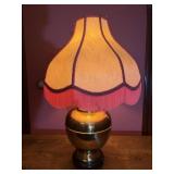 Vtg ginger jar brass table lamp 31"H