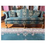 Vtg Queen Anne Style couch 74"W x 33"D x 34"H