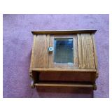 Vtg Cabinet with towel bar 19"W x 6"D x 15"H