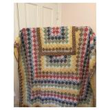Patchwork Quilt  & Sham 62"x82"