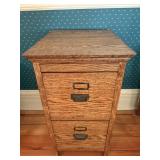 Vintage Oak Filing Cabinet 16"x22"x34"H