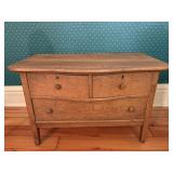 Vintage 3 Drawer Oak Dresser 35"x20"x24"H