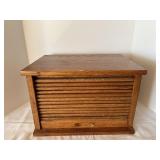Wood Bread Box 16"x11.5"x11"H