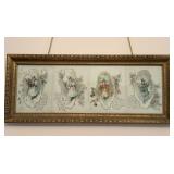 L Prange & Co Boston Calendar Framed 33"x14"H