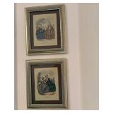 Framed French Magazine Prints 11"x12"