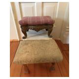 Metal & Wiood Footstools 8" & 10"H